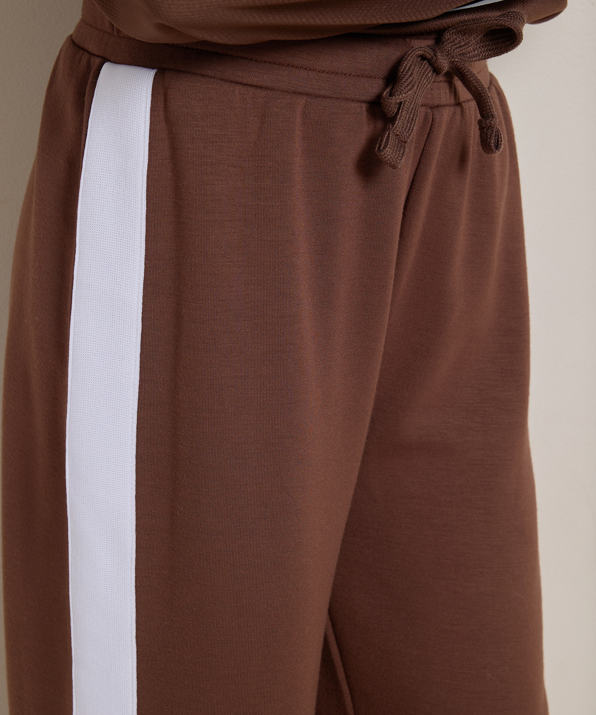 wide fit broek met streep