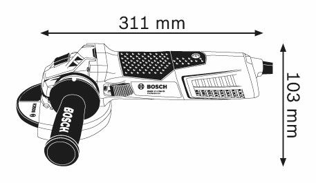 Bosch GWS 19-125 CIST Haakse slijpmachine - 060179S002