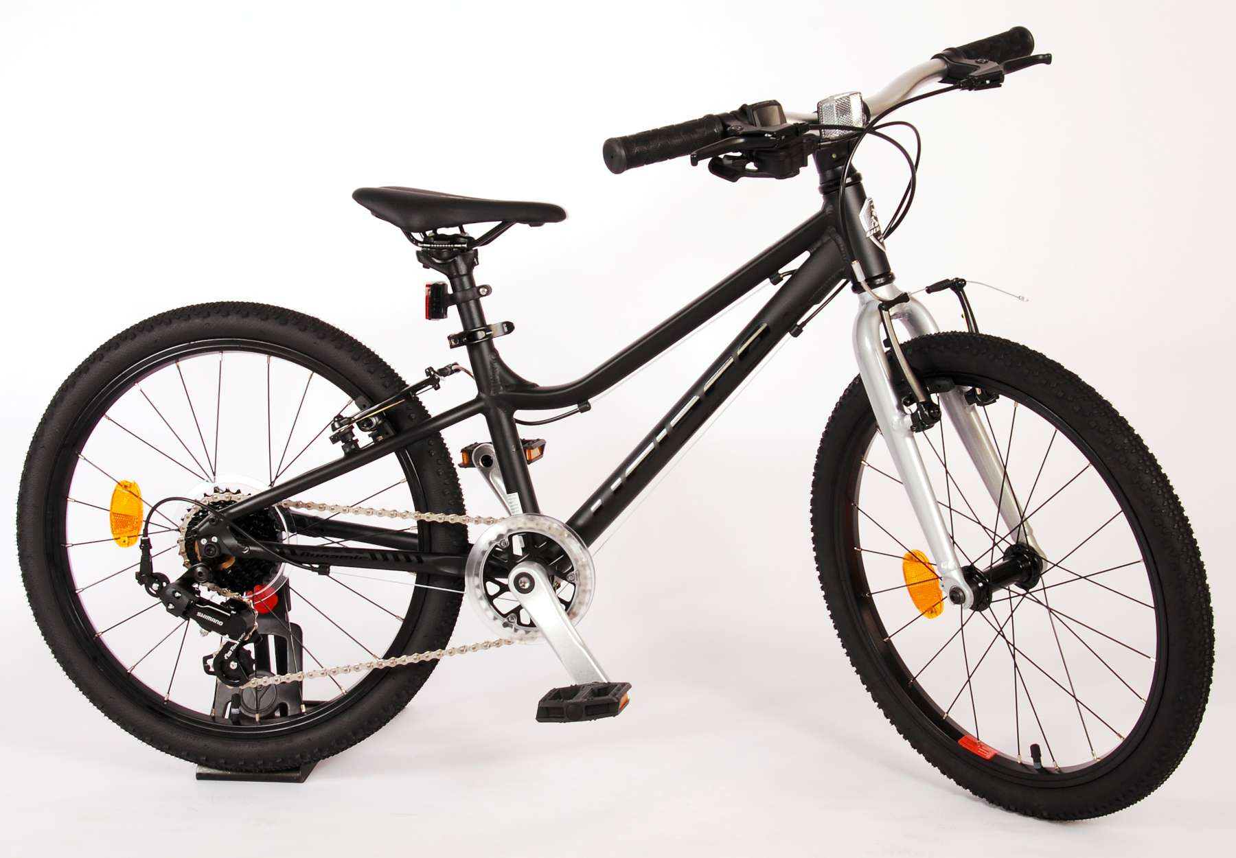 TPFSports Dynamic Kinderfahrrad - Jungen - 20 Zoll - 2 Handbremsen - 7 Gänge - Mattschwarz