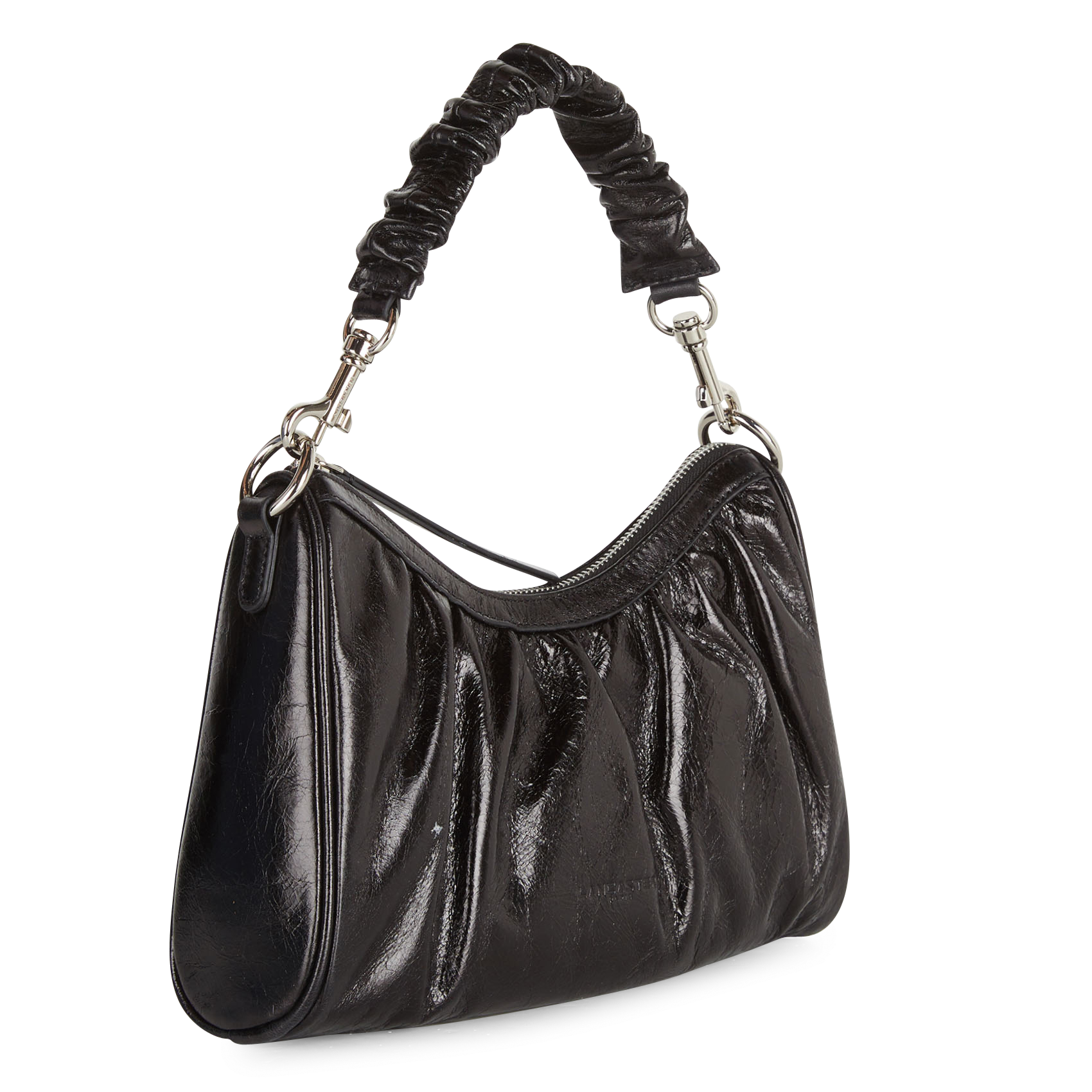RETRO & GLAM - Sac baguette en cuir vieilli | Noir