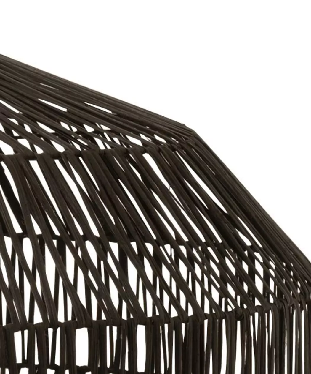 Lampenschirm Rattan schwarz M