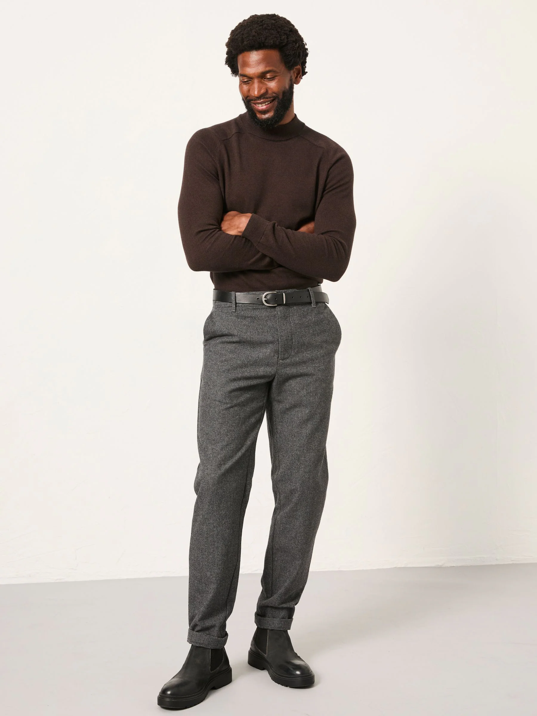 Grijs - FatFace Tailored Fit Wool Mix Trousers