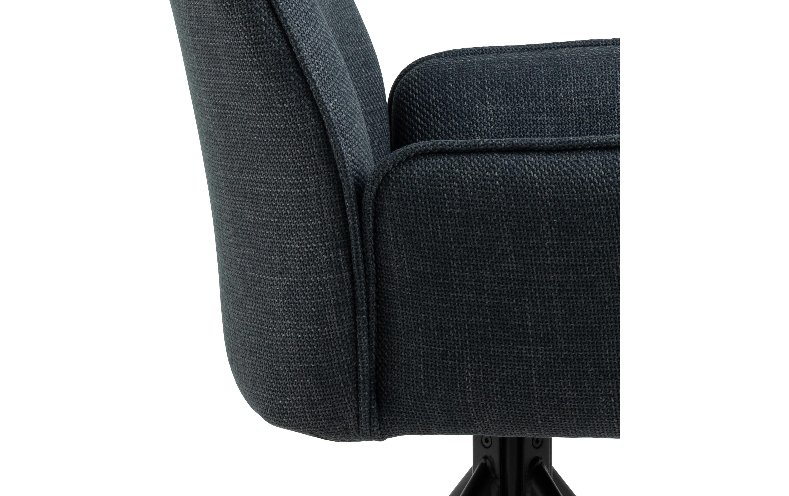 Stuhl Glenda, 2 Stück, Anthrazit<br>Moderne Esszimmerstühle mit Armlehnen