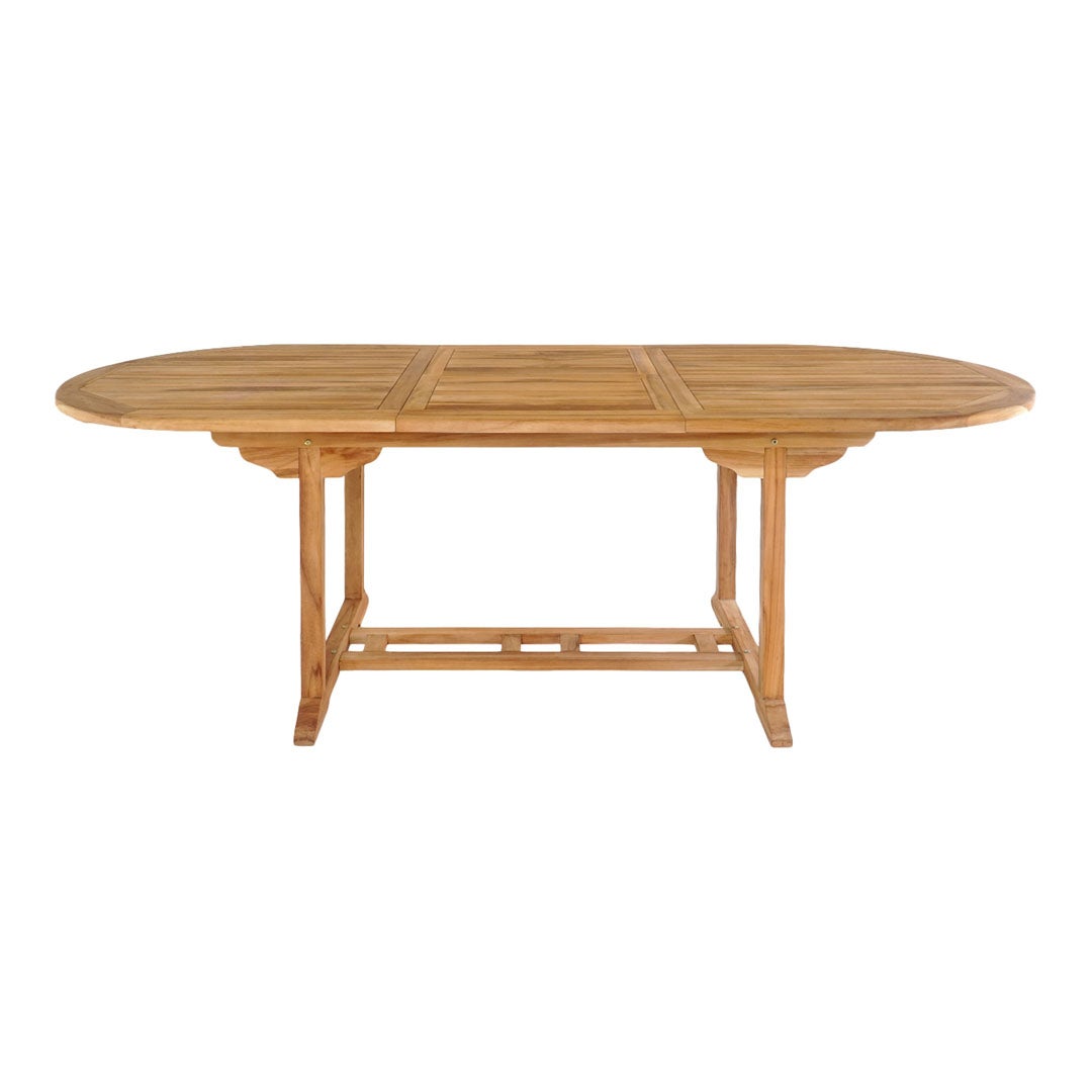 Salamanca tuintafel met teakhouten verlengblad. 90 x 240 x 75 cm