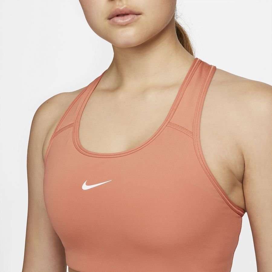 Nike Swoosh Brassière - Orange/Blanc Femme