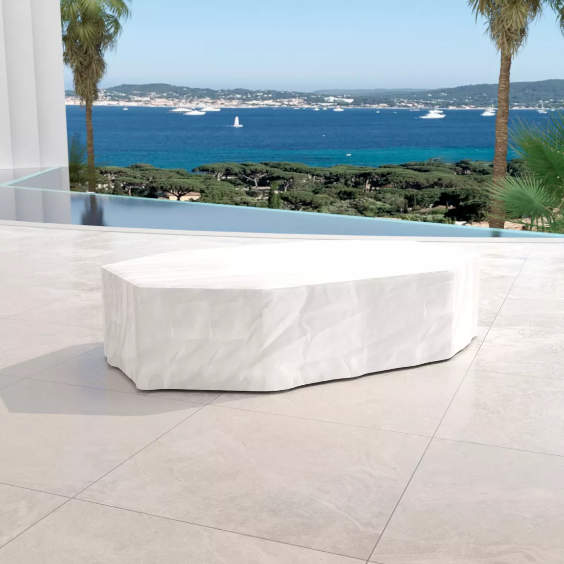 Table de jardin en bois teck 8 places (260 x 100 cm) Java Naturel