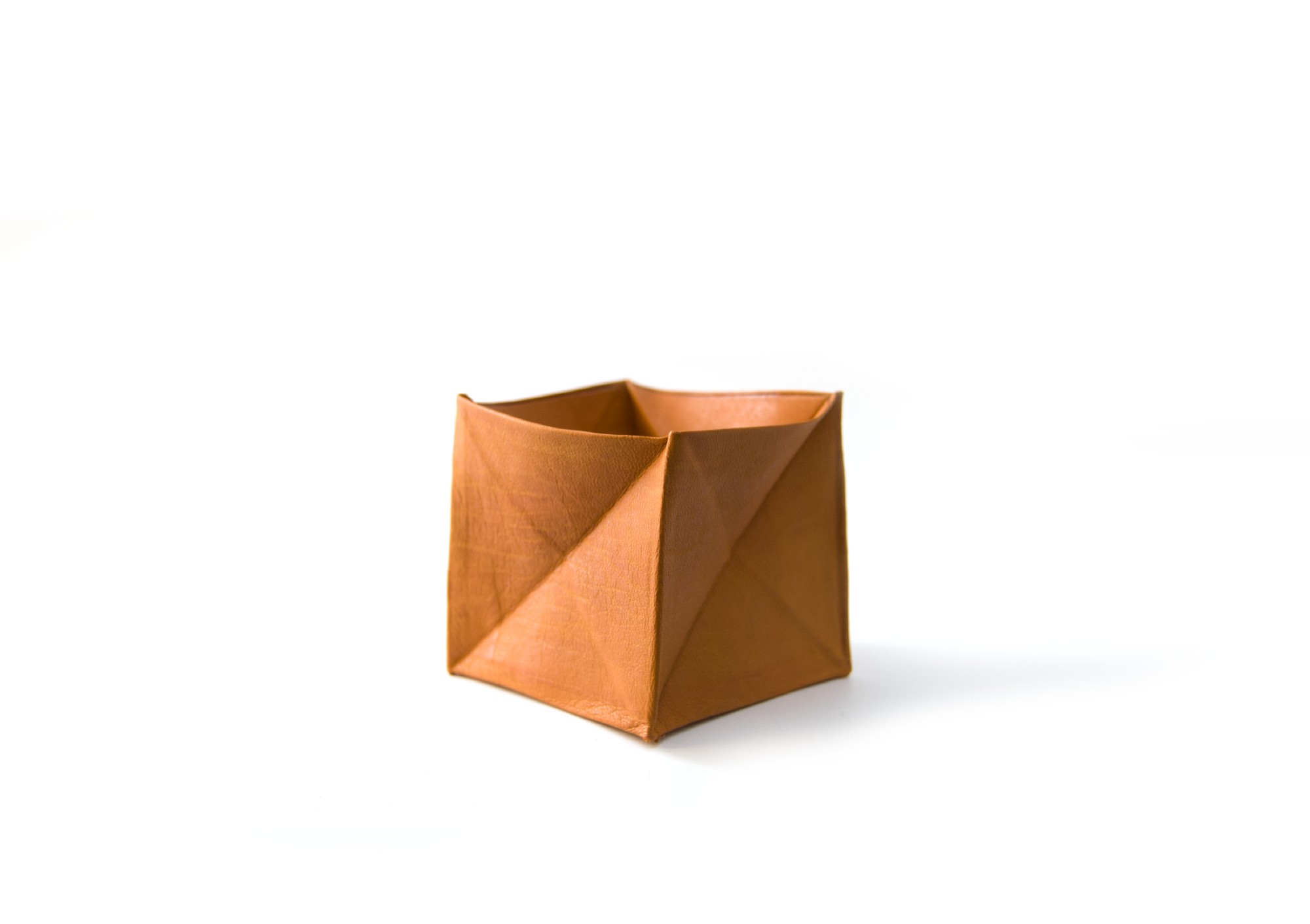 Falt-Münzbörse aus Leder, orange, B 7 cm, T 7 cm, H 7 cm günstig bestellen