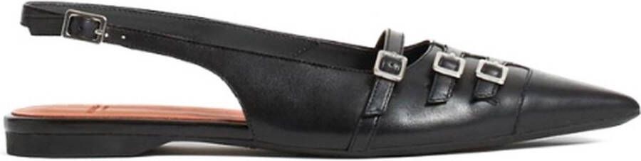 Vagabond Shoemakers Zwarte Leren Slingbacks Hermine 101 Black Dames