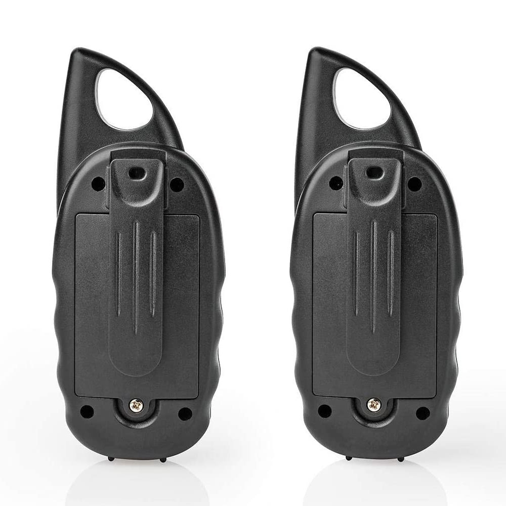 (2er Set) PMR Walkie Talkie mit LCD Anzeige 3 km Reichweite 3 Kanäle (WLTK0300BU) - Schwarz / Blau