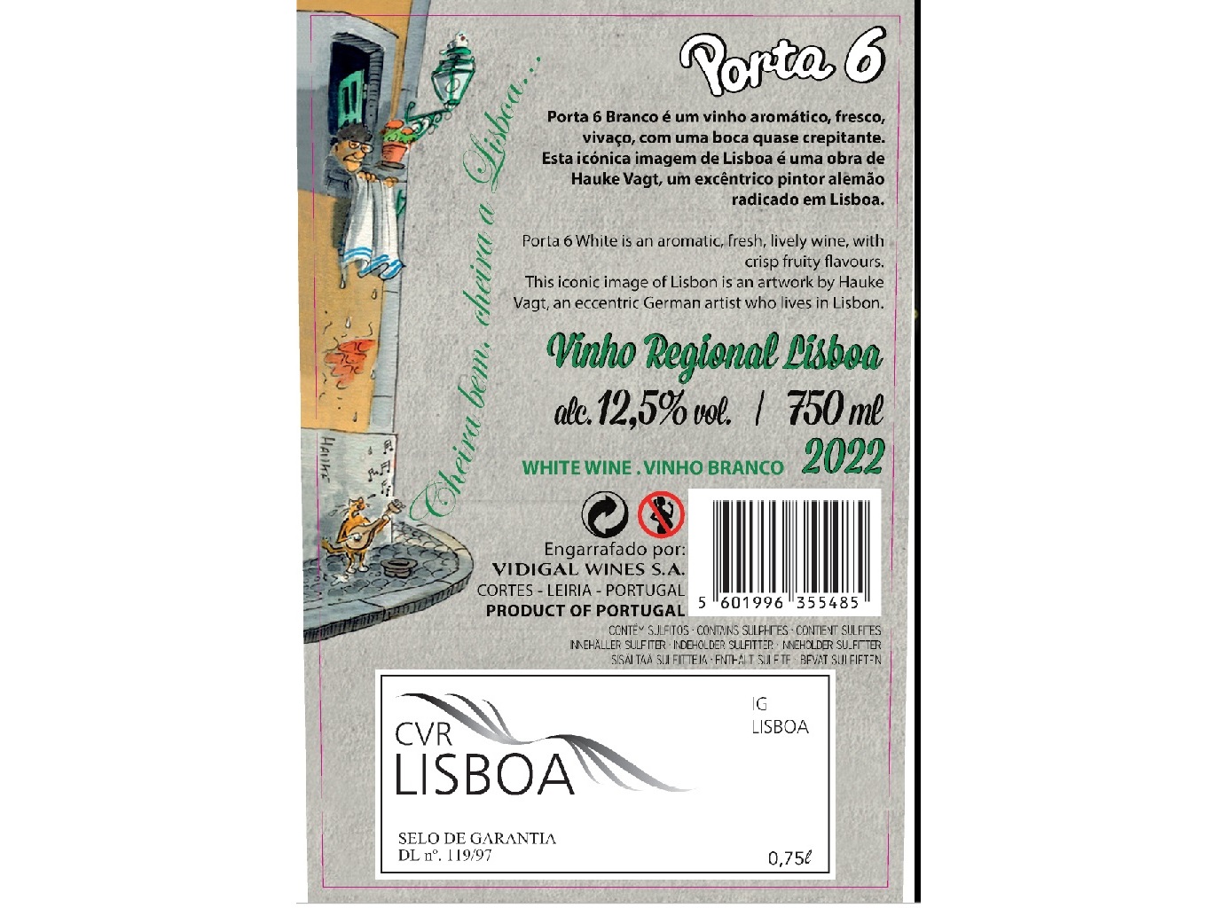 VINHO BRANCO PORTA 6 LISBOA 0.75L