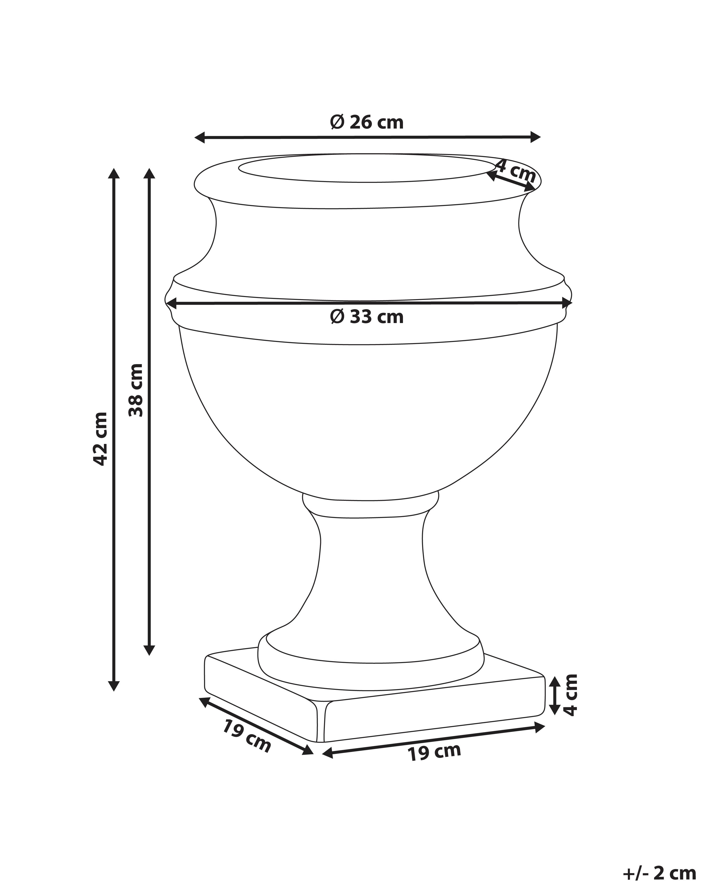 Bloempot DESKATI 33 cm Beige