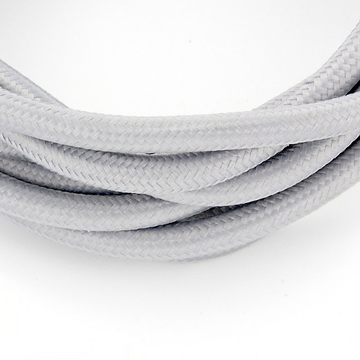 Câble en textile gris Chacon 3m 2 x 0,75mm²