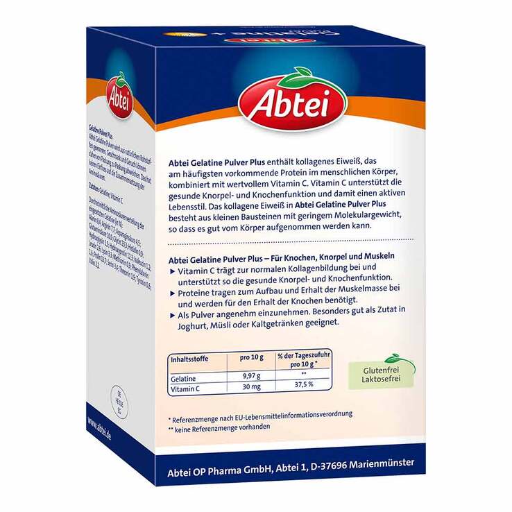 Abtei Gelatine Plus Vitamin C Pulver, 400 g