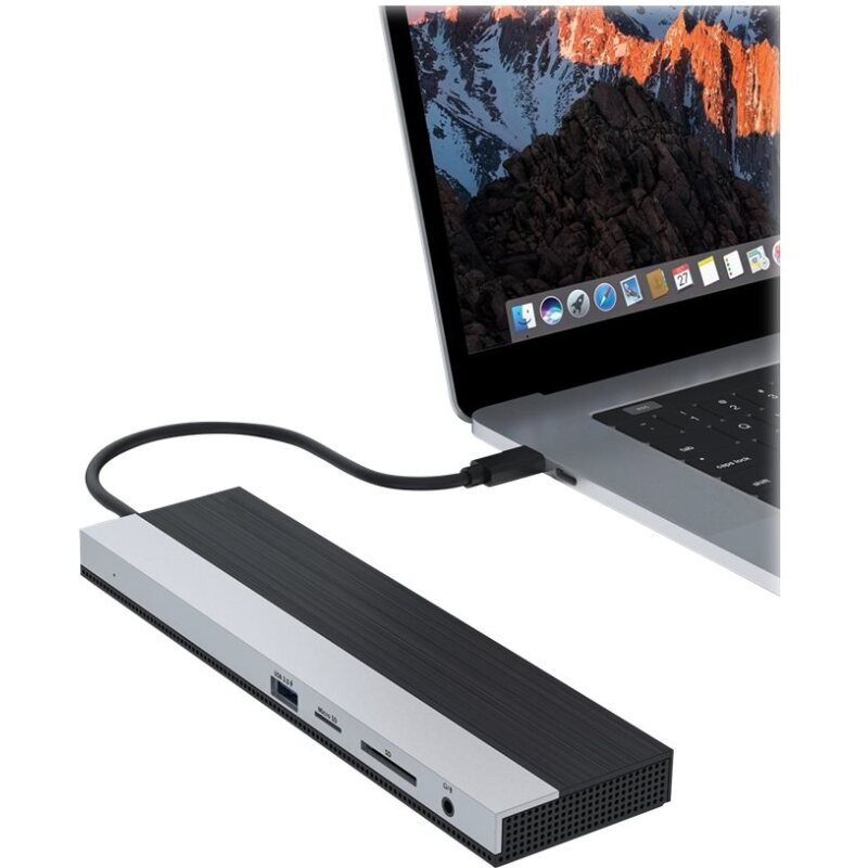 DLH Station d'accueil USB-C 4K triple affichage (DP / HDMI / VGA)