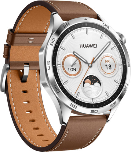 Huawei Watch GT 4 Zilver/Bruin 46mm