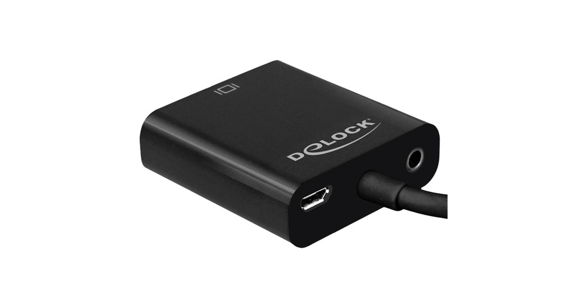 DeLOCKMicro-HDMI naar VGA adapter  (Zwart, 0,17 meter)