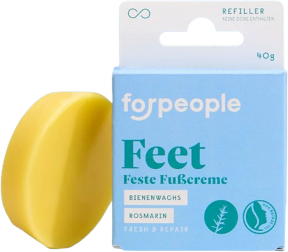 forpeople  Feste Fußcreme Rosmarin, Nachfüller (40 g)