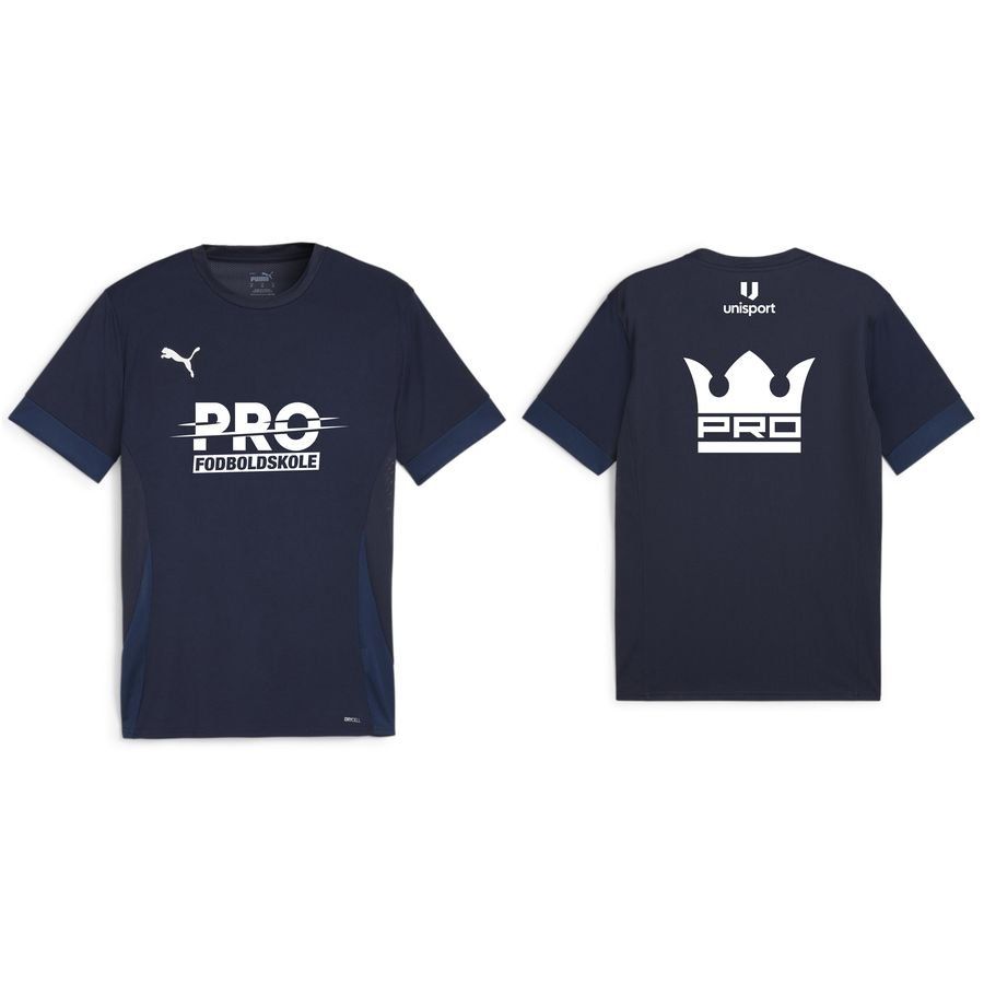 PRO Fodboldskole T-Shirt - Bleu Marine/Blanc