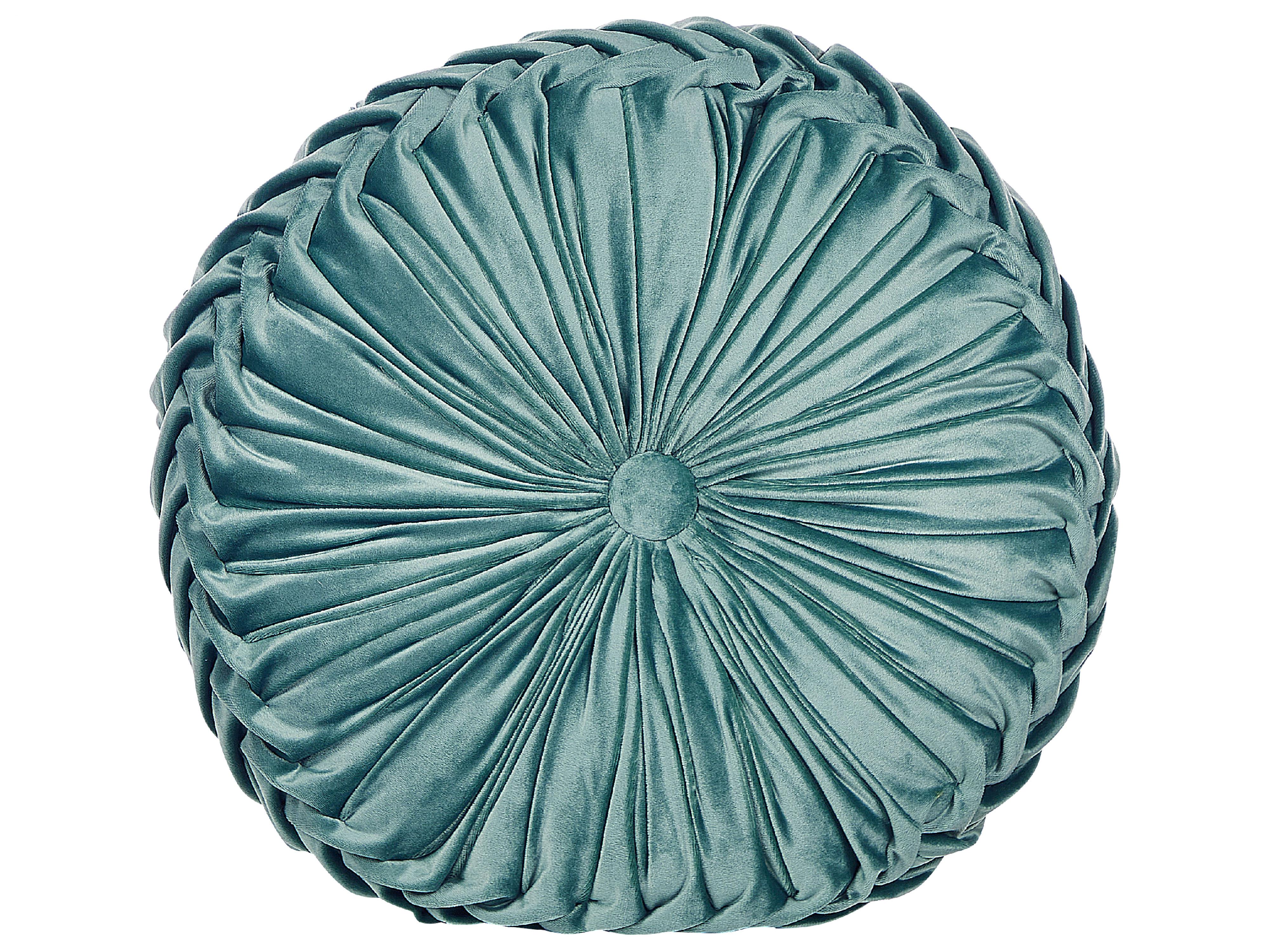 Sierkussen UDALA Fluweel 40 x 40 cm Groenblauw effen