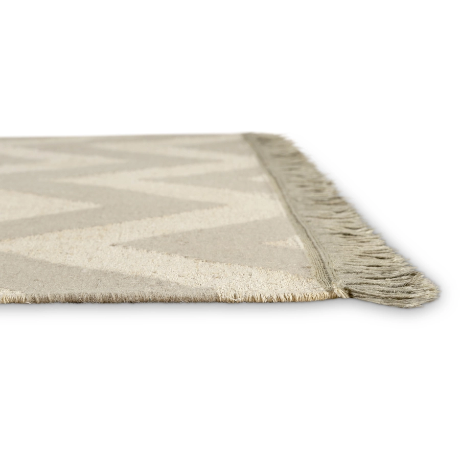 Green Looop Handweb-Teppich Cannes beige taupe