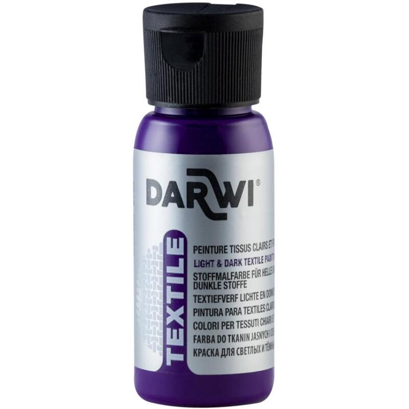 DARWI Flacon de 50 ml de Peinture Textile Opaque - Violet