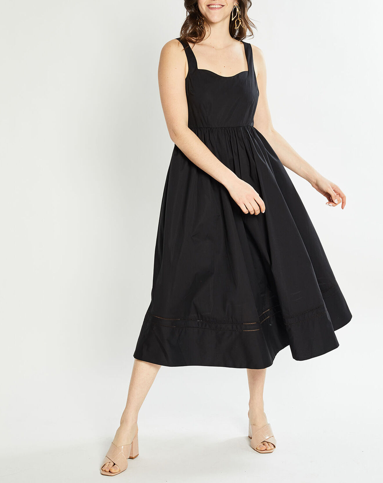 Karl Marc John Robe longue Renoir en Coton noire
