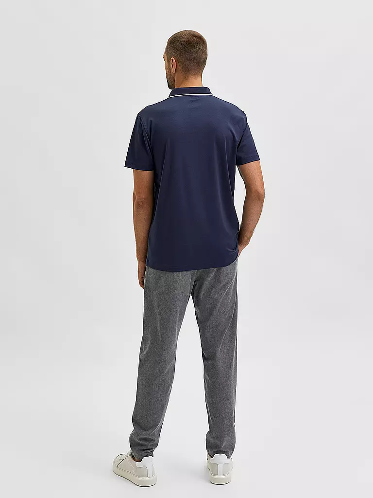 SELECTED Poloshirt SLHLEROY COOLMAX blau