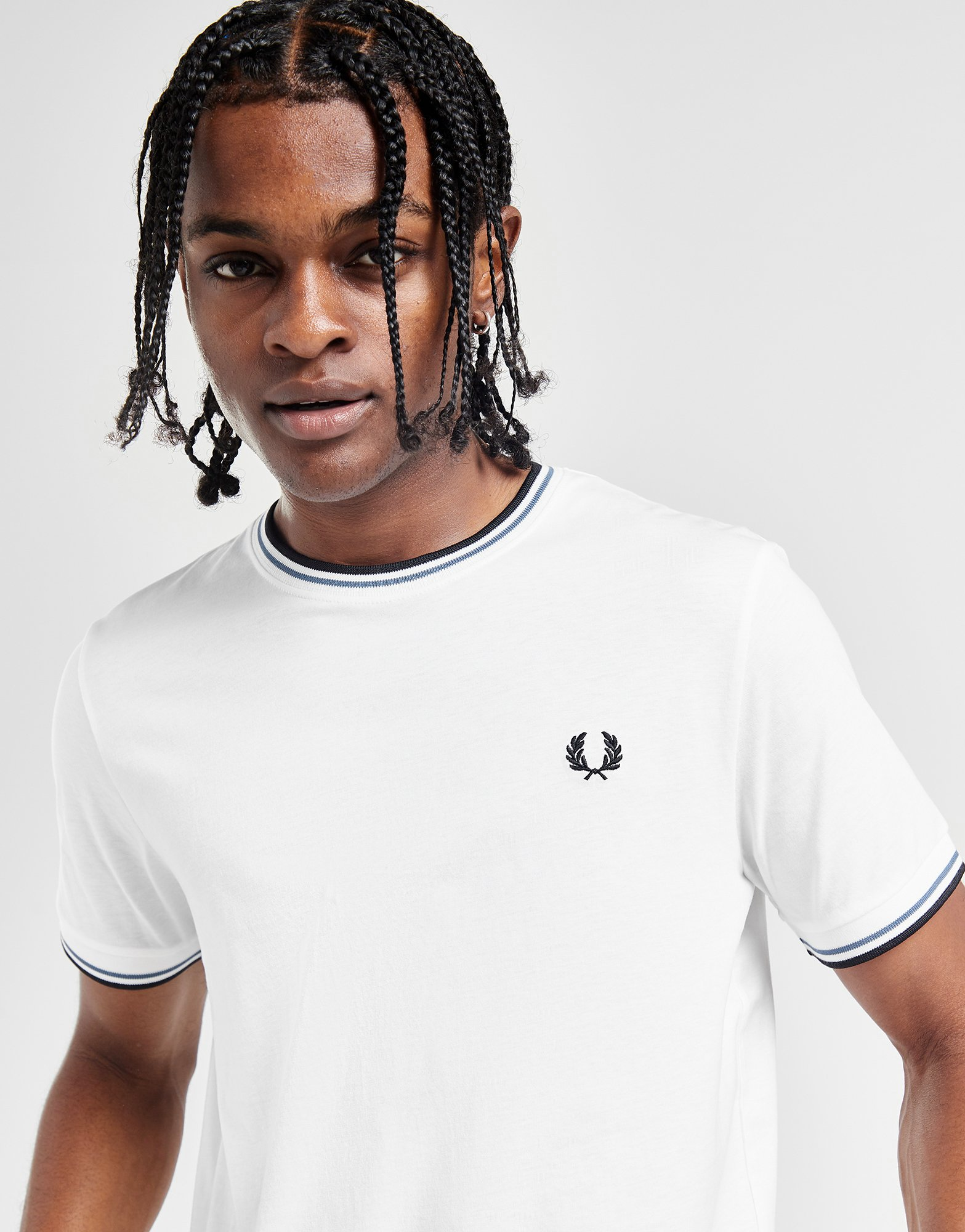 Fred Perry T-Shirt à Manches Courtes Twin Tipped Ringer Homme