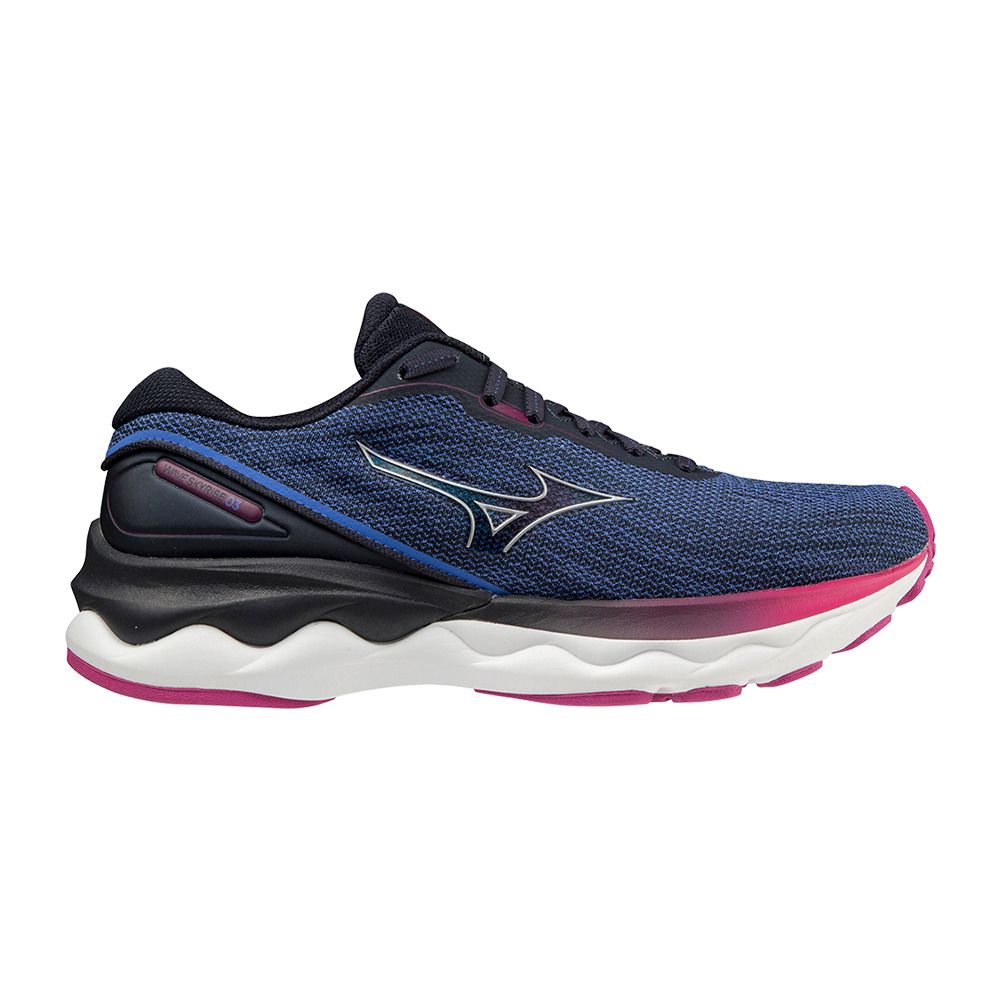 Mizuno WAVE SKYRISE 3 - Chaussures running Femme amparob/silver/festivalf