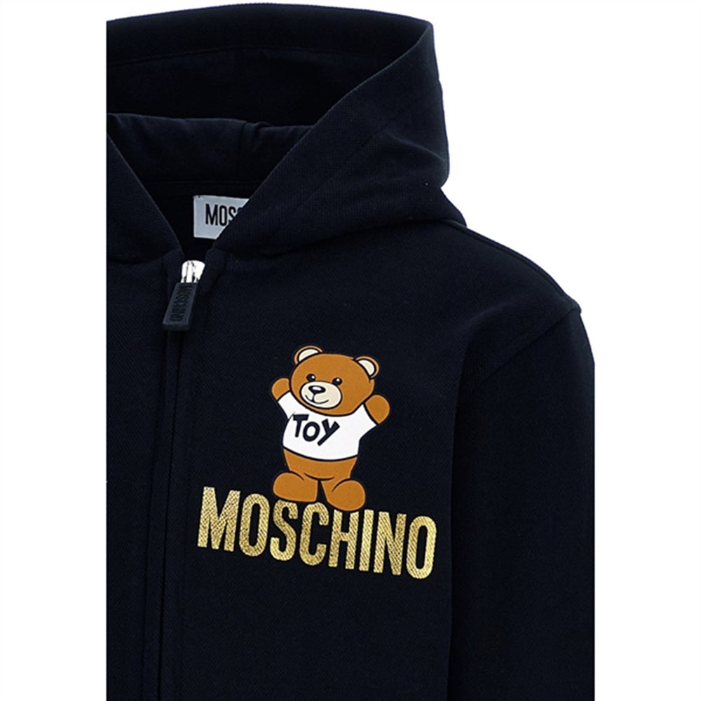 Black Sweatshirt m. Hætte - Moschino → Luksusbaby.dk