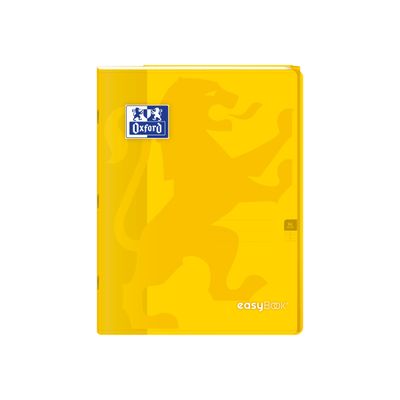 Oxford EasyBook - Cahier polypro 24 x 32 cm - 96 pages - grands carreaux (Seyes) - jaune