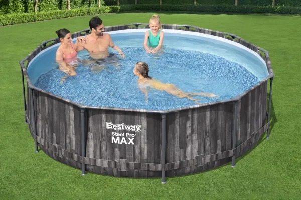 Bestway 5614X, 9150 L, Indrammet pool, Voksen & barn, Stige, Træ, 34,5 kg