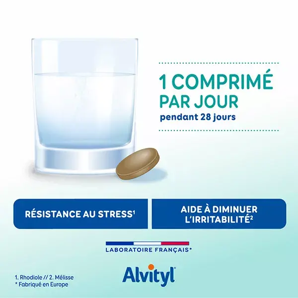 Alvityl Phytostress GABA Rhodiola Erva-cidreira (para maiores de 12 anos) 28 comprimidos