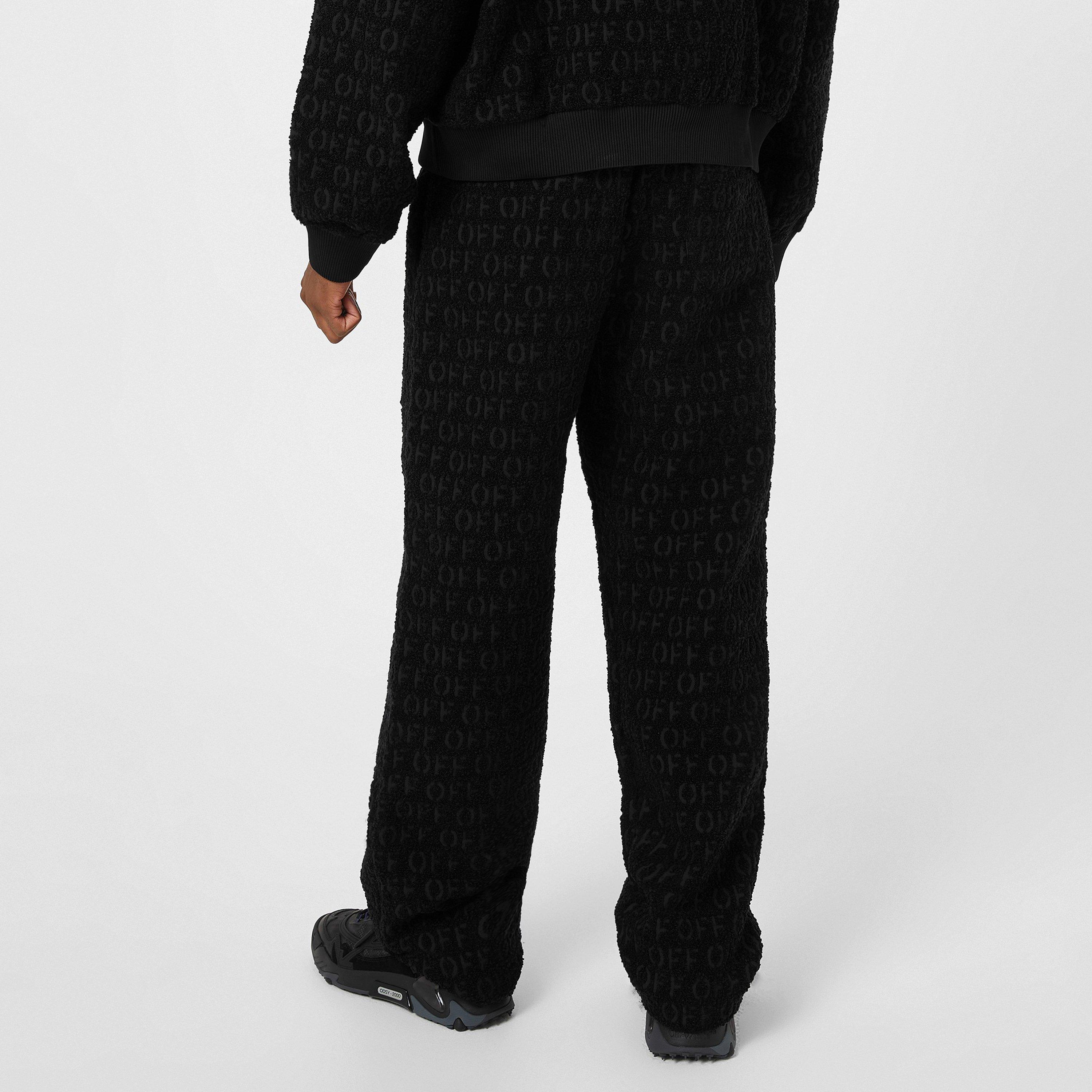 Off White Bouclé Casual Trousers