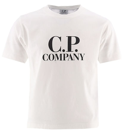 C.P. Company T-Shirt - Gaze White m. Schwarz
