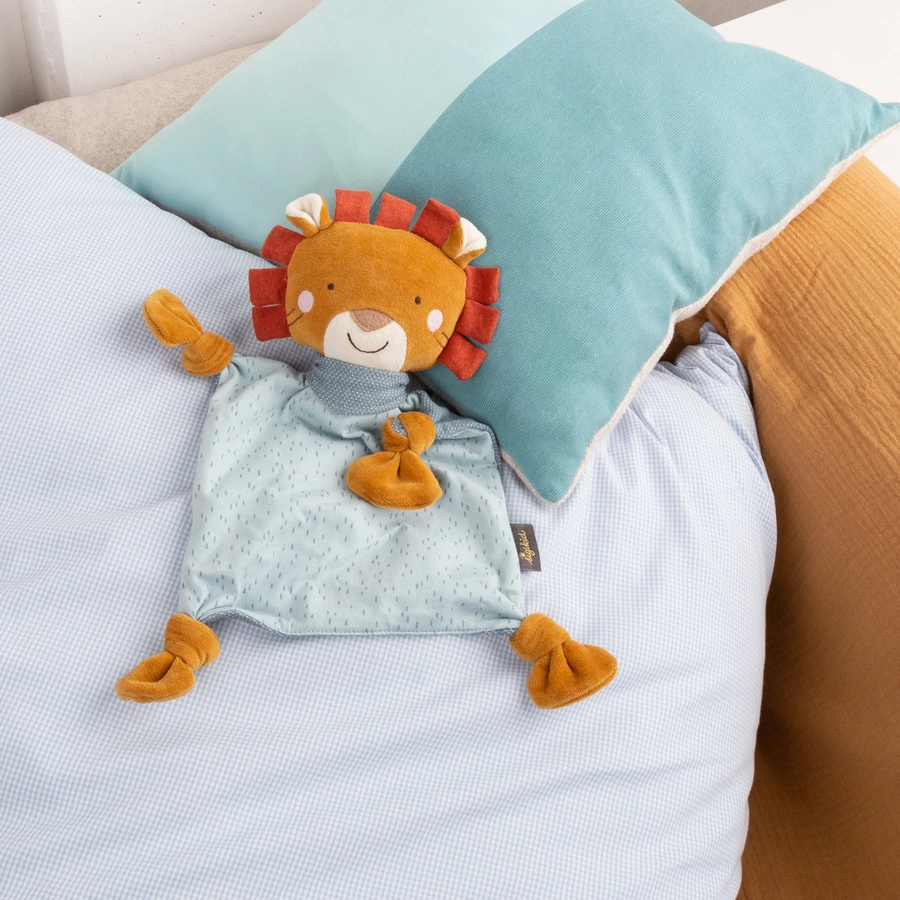 sigikid® Schnuffeltuch Löwe Yellow blauorange