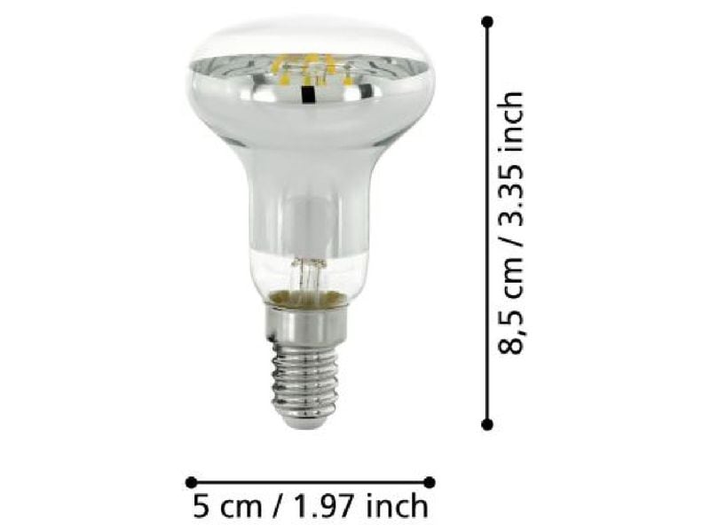 EGLO Leuchten Lampe 4 W E14 Warmweiss Filament LED-Glühbirne aus klarem Glas