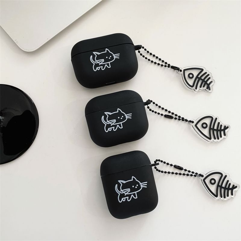 Edgin - Cat Fish Bone Charm AirPods / Pro oortelefoonhoesje