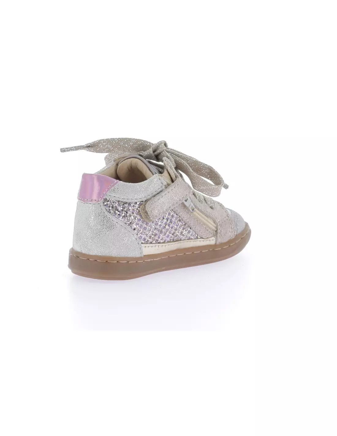 SHOO POM BOUBA CONNECT GLITTER - Baskets PURPLETAUPEPLATINE
