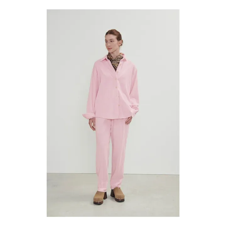 American Vintage Pantalon Velours Côtelé Padow | Rose bonbon