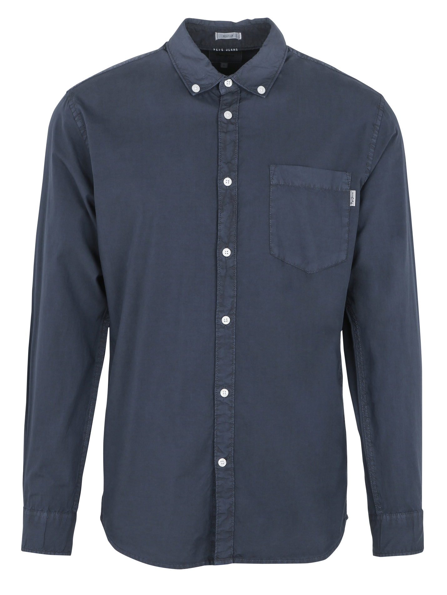 PRINCE - Chemise col classique droite en coton | Bleu