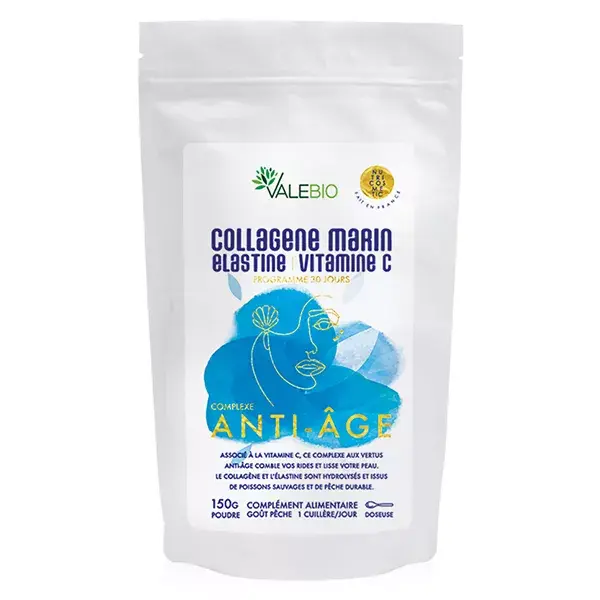 Valebio Colágeno Marinho Elastina Vitamina C 150g