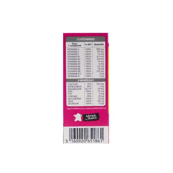 Juvamine 12 Vitaminas e 9 Minerais 30 comprimidos para engolir