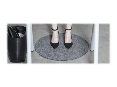 Matting StandUp - Gulvmåtte - rund - 56 cm - grå