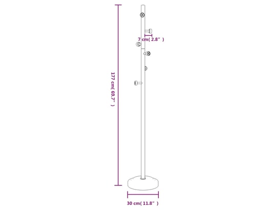 VIDAXL - Porte manteau Porte-manteau blanc 177 cm fer enduit de poudre