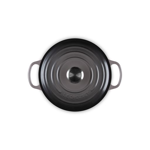 Le Creuset Signature Rund Støbejernsgryde, Flint, 6,7 L
