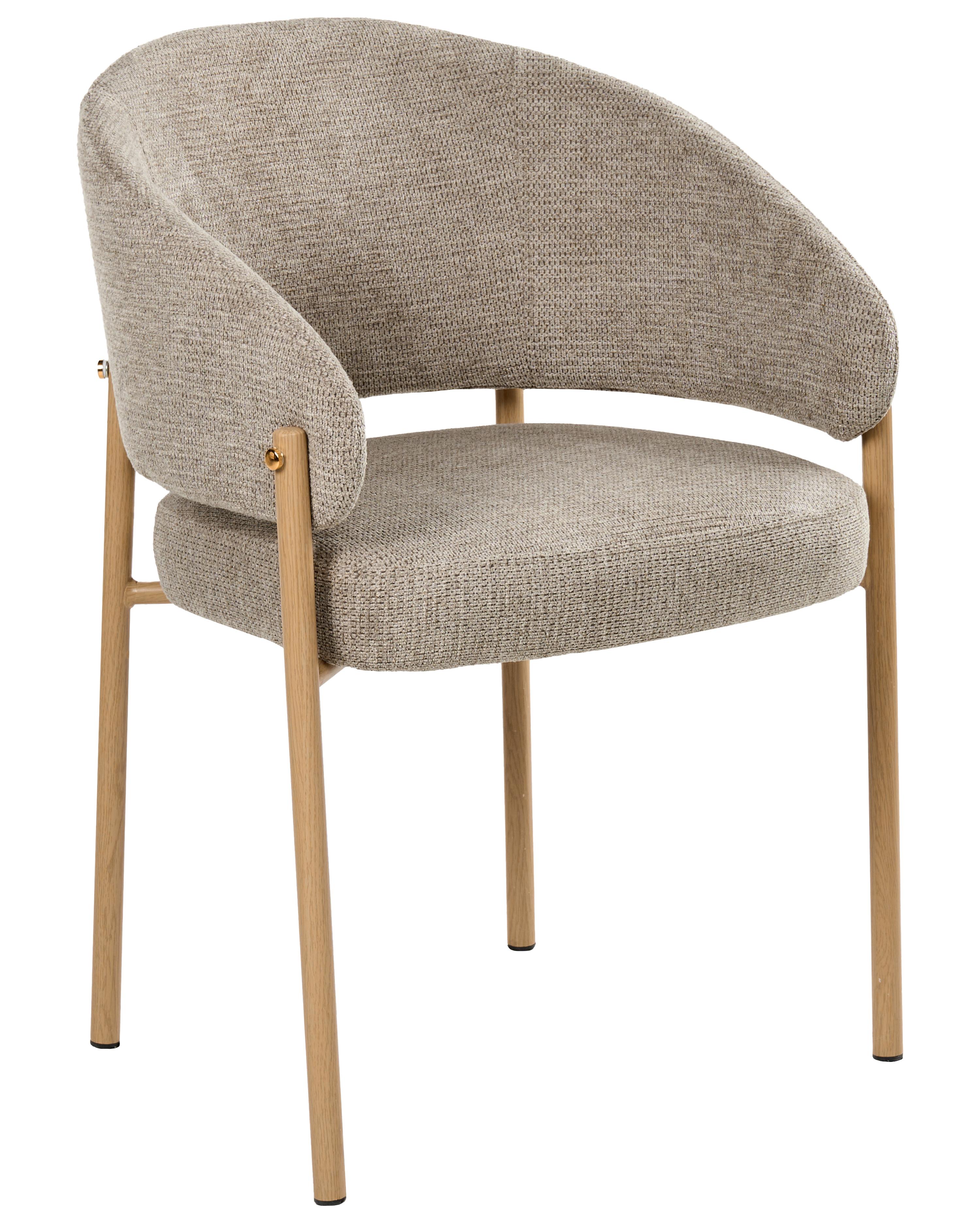 Set van 2 eetkamerstoelen ZANE Stof Taupe