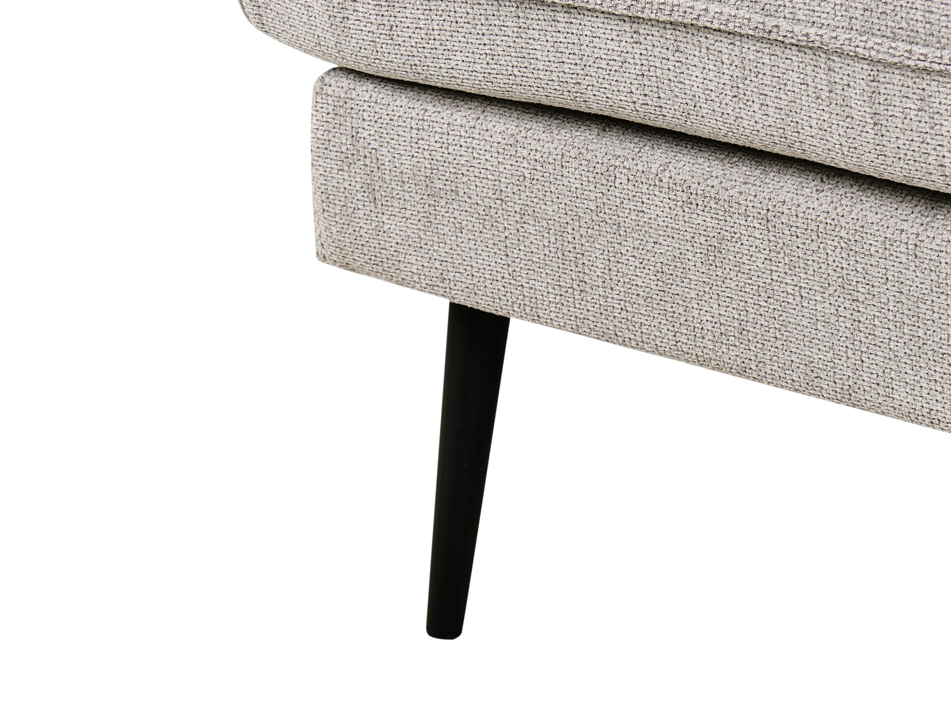 Rechtszijdige chaise longue YERRES Stof Grijs