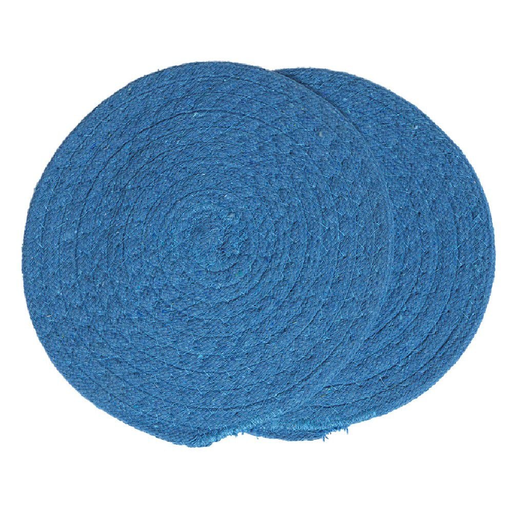 Dessous de plat rond coton rouge vert ou bleu x2