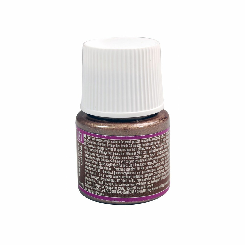 Peinture acrylique opaque nacrée - marron - 45 ml